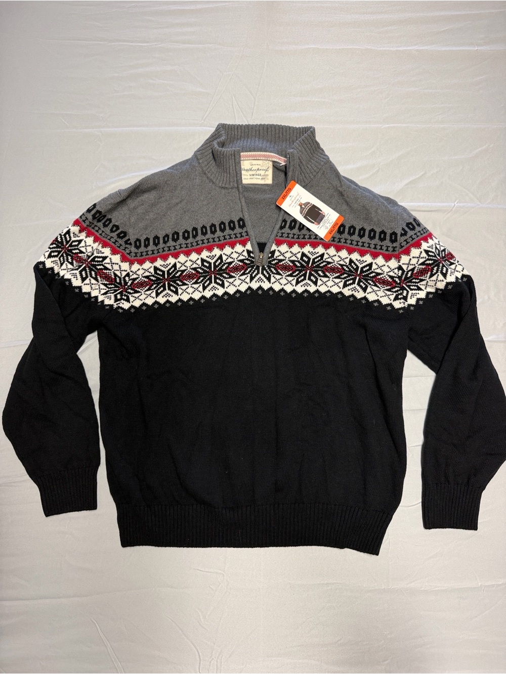 Men's Original Weatherproof Vintage Quarter-Zip Sweater - Size XXL / NWT